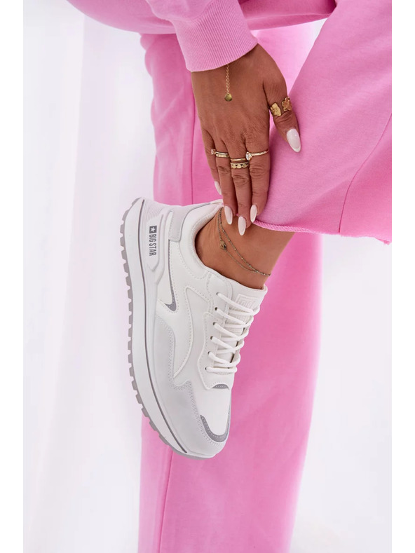 BIG STAR SHOES Damen Sneaker Big Star HI-POLY SYSTEM – weiß