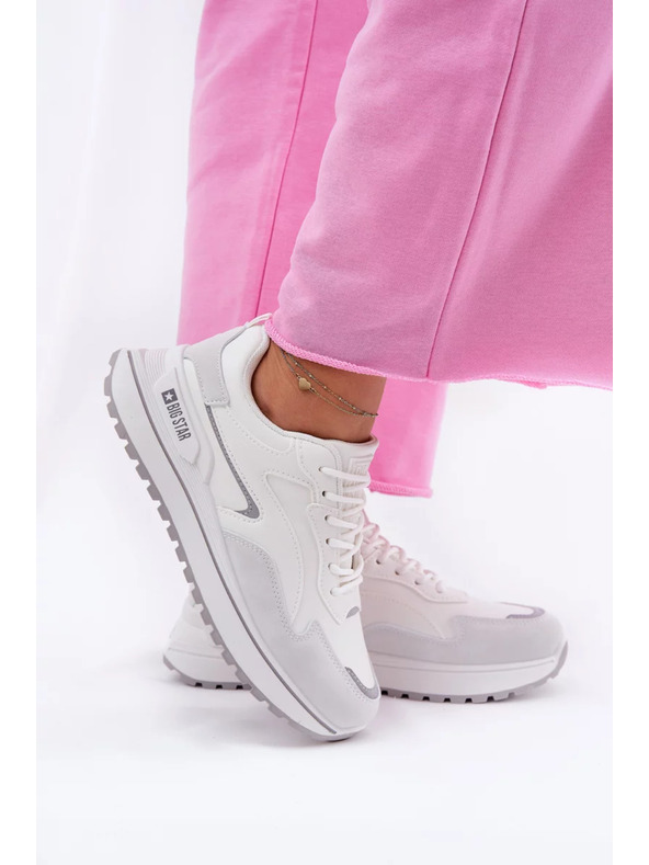 BIG STAR SHOES Damen Sneaker Big Star HI-POLY SYSTEM – weiß