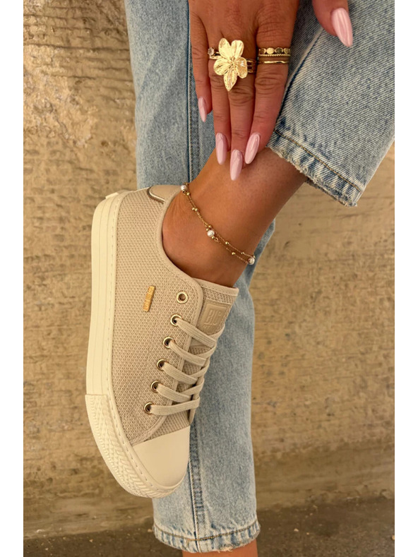 BIG STAR SHOES Damen Canvas-Sneaker Big Star – beige
