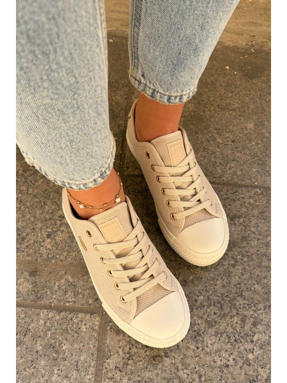 BIG STAR SHOES Damen Canvas-Sneaker Big Star – beige