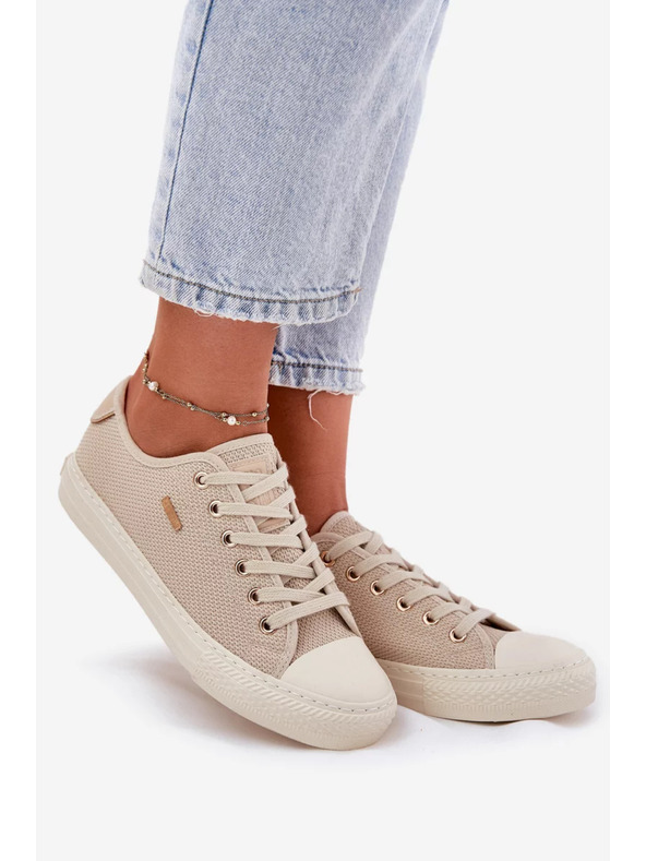 BIG STAR SHOES Damen Canvas-Sneaker Big Star – beige