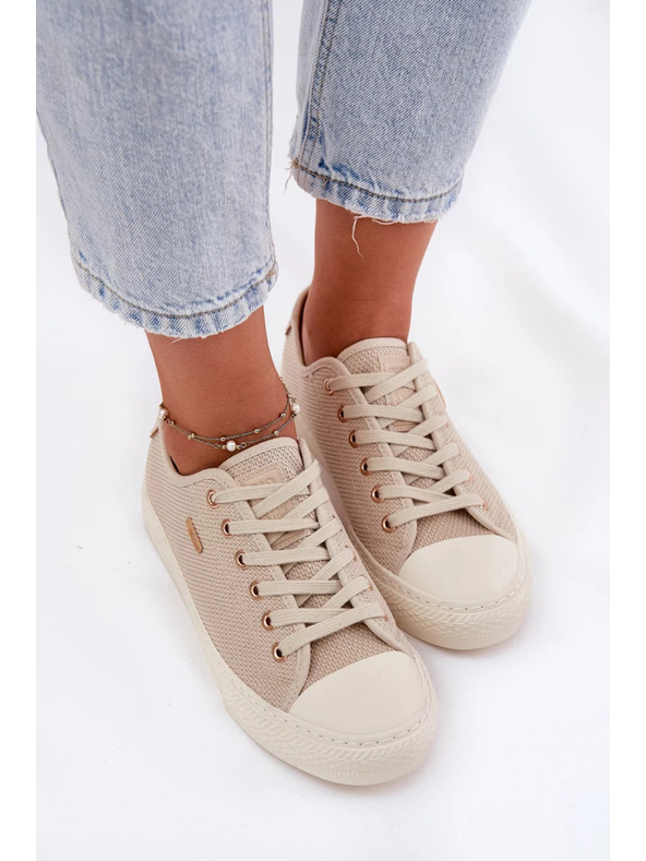 BIG STAR SHOES Damen Canvas-Sneaker Big Star – beige
