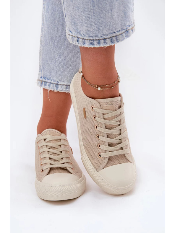 BIG STAR SHOES Damen Canvas-Sneaker Big Star – beige