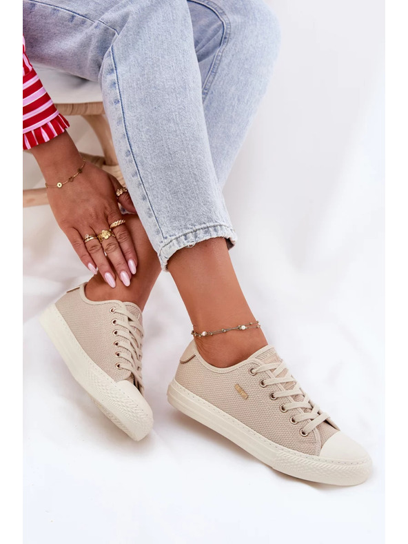 BIG STAR SHOES Damen Canvas-Sneaker Big Star – beige