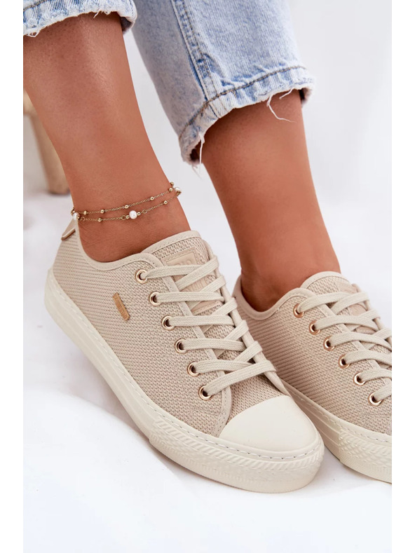 BIG STAR SHOES Damen Canvas-Sneaker Big Star – beige