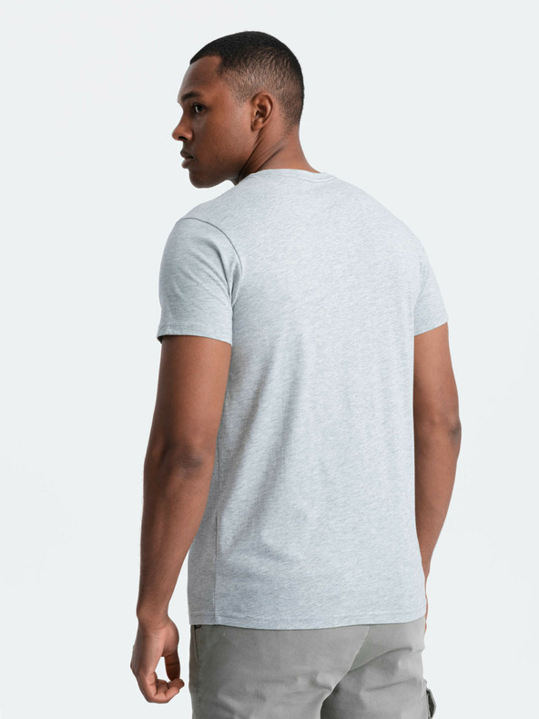 Ombre Clothing Hellgraues Herren Basic T-Shirt Ombre Clothing