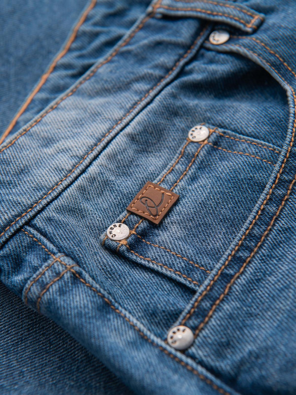 Ombre Clothing Herren Jeans-Shorts mit Löchern und Rissen - blau