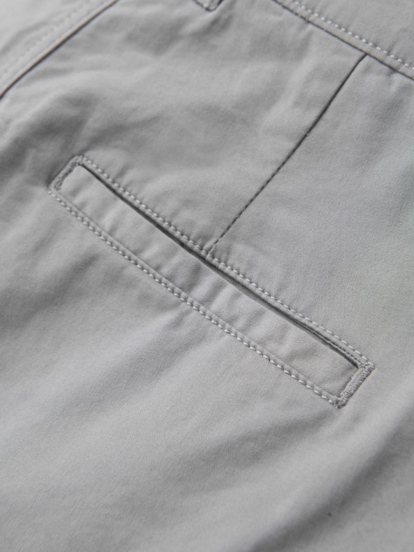 Ombre Clothing Herren-Chino-Shorts mit umgeschlagenem Beinabschluss - grau