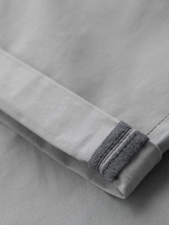 Ombre Clothing Herren-Chino-Shorts mit umgeschlagenem Beinabschluss - grau