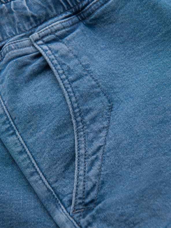 Ombre Clothing Herren-Jeans-Shorts mit umgeschlagenen Beinabschluss - hellblau
