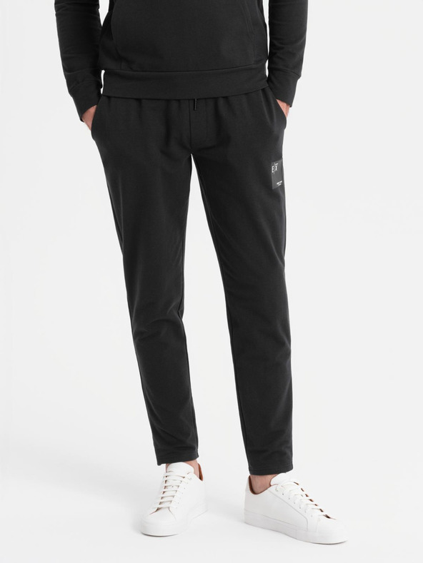 Ombre Clothing Herren-Hoodie + Jogginghose - schwarz