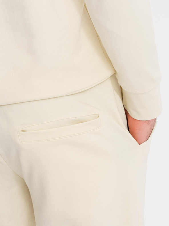 Ombre Clothing Herren-Hoodie + Jogginghose - creme