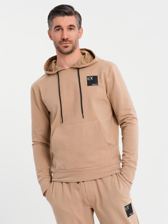 Ombre Clothing Herren-Hoodie + Jogginghose - braun