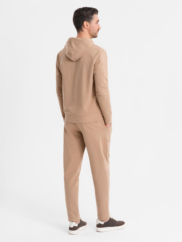 Ombre Clothing Herren-Hoodie + Jogginghose - braun