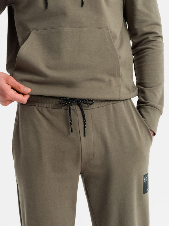 Ombre Clothing Herren-Hoodie + Jogginghose - olivgrün
