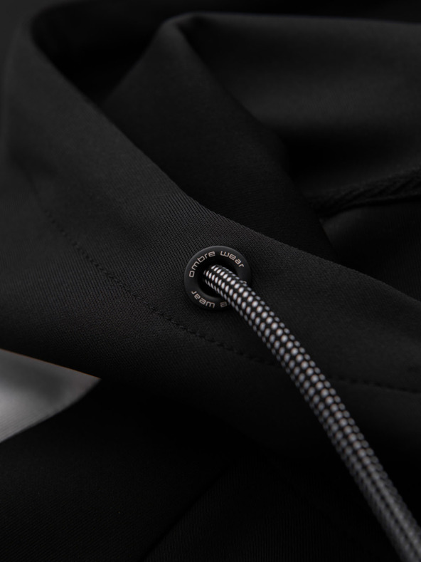 Ombre Clothing Herren-Zip-Hoodie mit Einfassung - schwarz