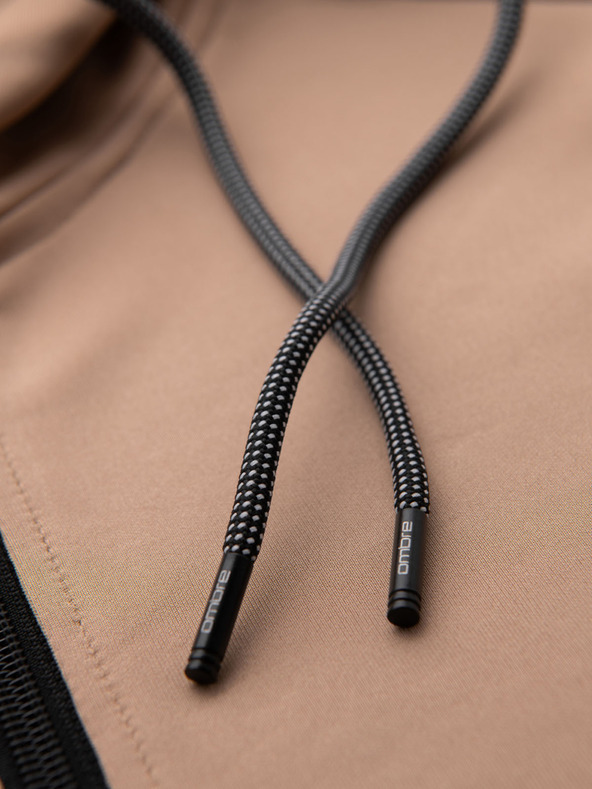 Ombre Clothing Herren-Zip-Hoodie mit Einfassung - beige