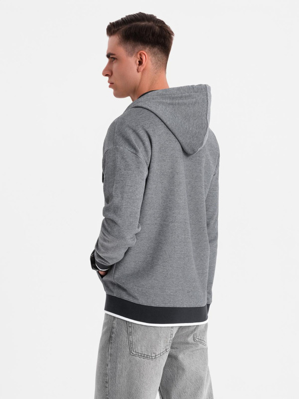 Ombre Clothing Herren-Softshell-Hoodie mit Struktur - schwarz