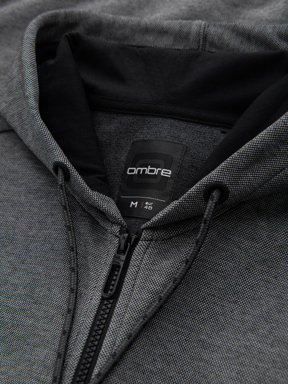 Ombre Clothing Herren-Softshell-Hoodie mit Struktur - schwarz