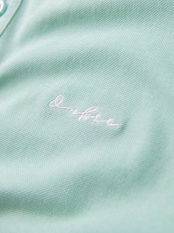 Ombre Clothing Baumwoll-Poloshirt aus Piqué-Strick - minze
