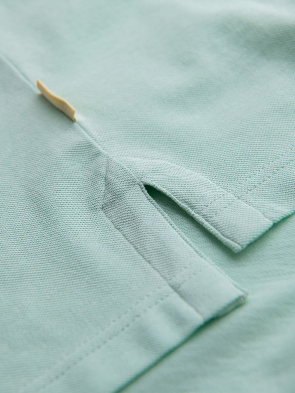 Ombre Clothing Baumwoll-Poloshirt aus Piqué-Strick - minze