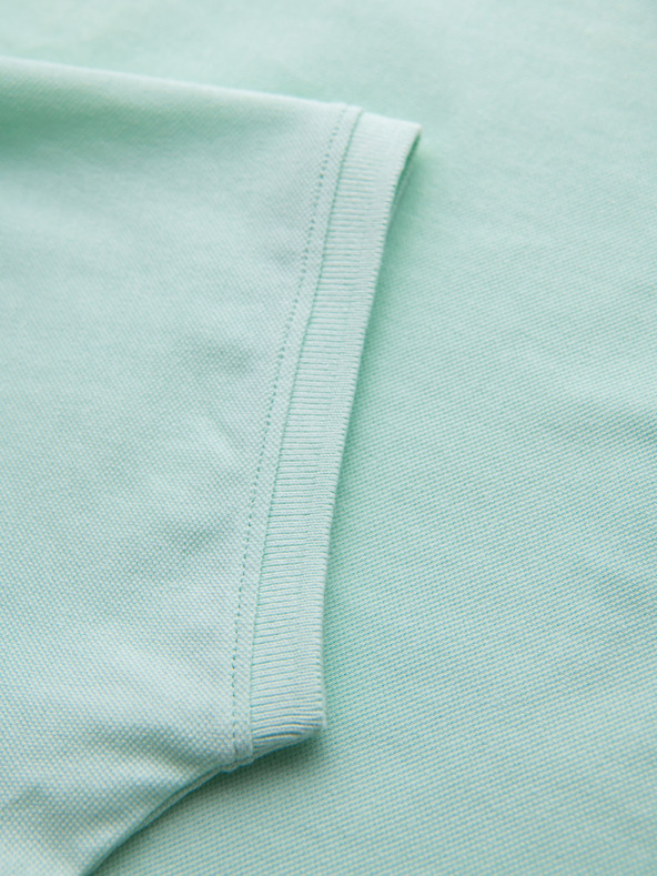 Ombre Clothing Baumwoll-Poloshirt aus Piqué-Strick - minze