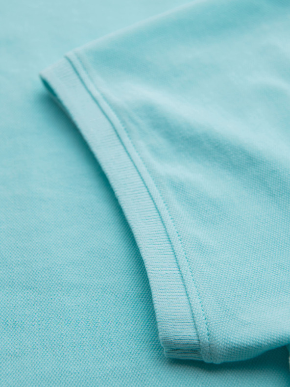 Ombre Clothing Baumwoll-Poloshirt aus Piqué-Strick - blau