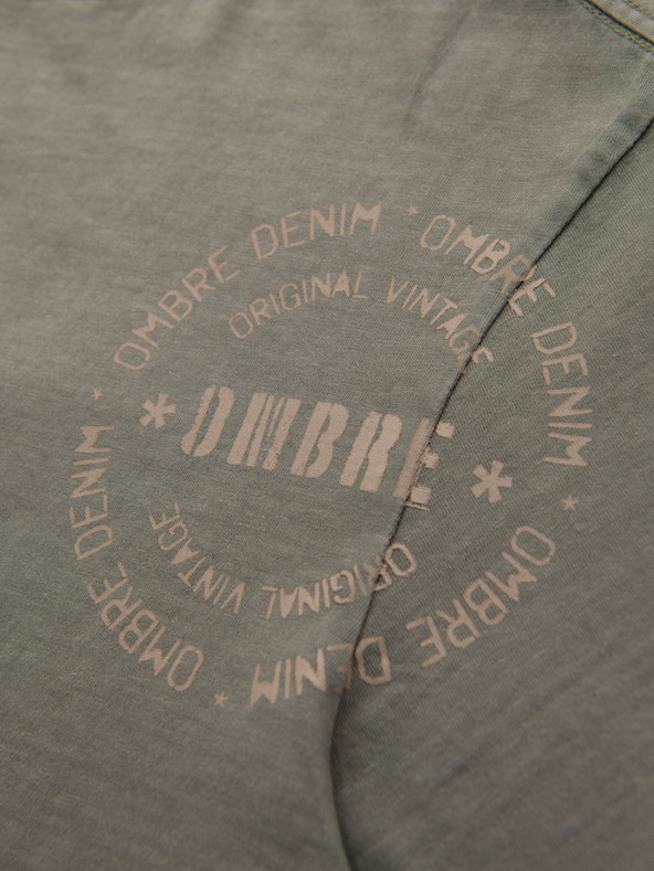Ombre Clothing Baumwoll-T-Shirt mit Aufdruck und Rundhalsausschnitt - schwarz