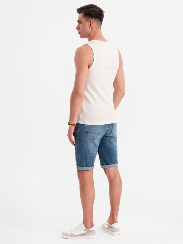Ombre Clothing Herren-Basic-T-Shirt aus Baumwolle - weiß