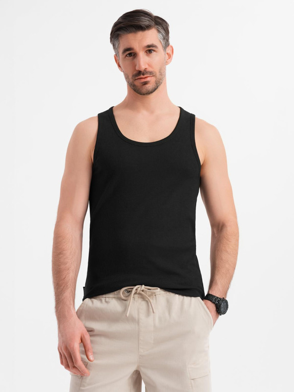 Ombre Clothing Herren-Basic-T-Shirt aus Baumwolle - schwarz