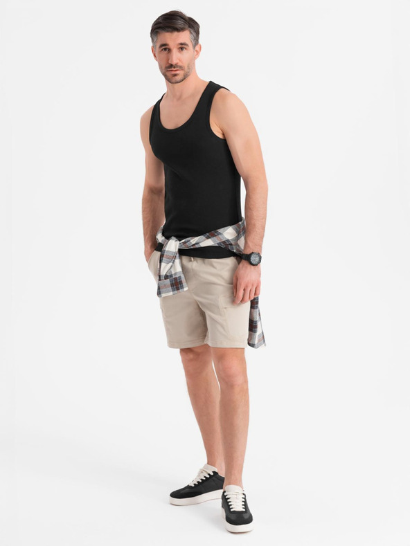 Ombre Clothing Herren-Basic-T-Shirt aus Baumwolle - schwarz