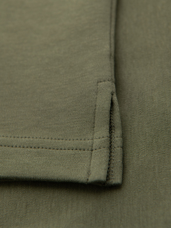 Ombre Clothing Herren-Poloshirt mit Reißverschluss - olivgrün