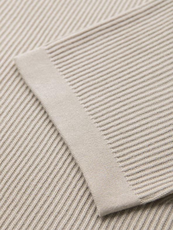 Ombre Clothing Herren-Poloshirt ohne Knöpfe mit offenem Kragen - hellgrau