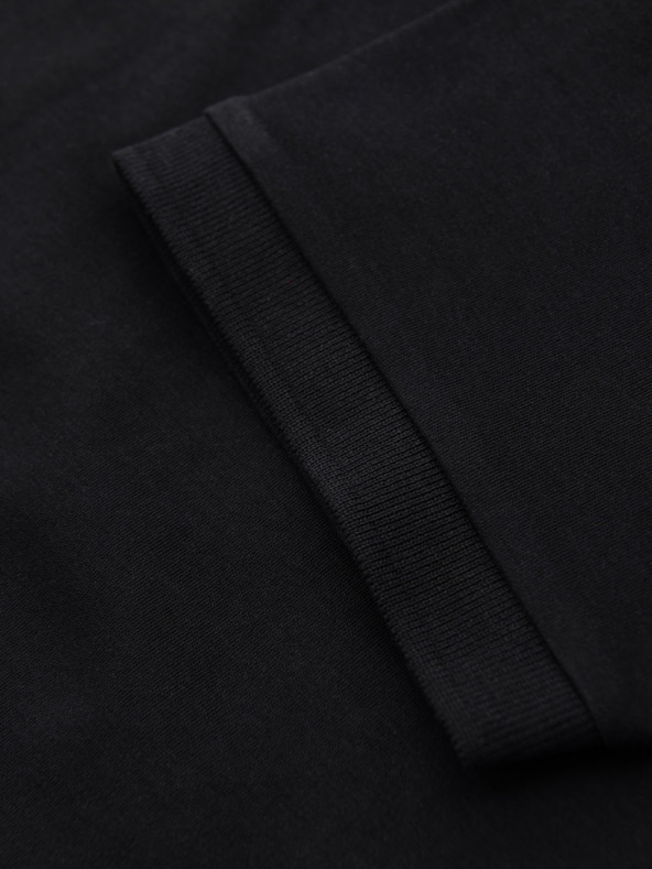 Ombre Clothing Herren-Poloshirt mit Reißverschluss - schwarz
