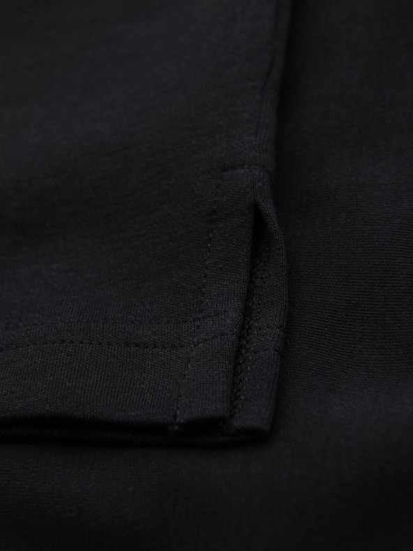 Ombre Clothing Herren-Poloshirt mit Reißverschluss - schwarz