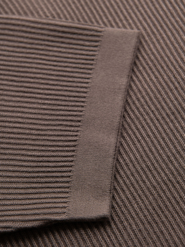 Ombre Clothing Herren-Poloshirt ohne Knöpfe mit offenem Kragen - asche