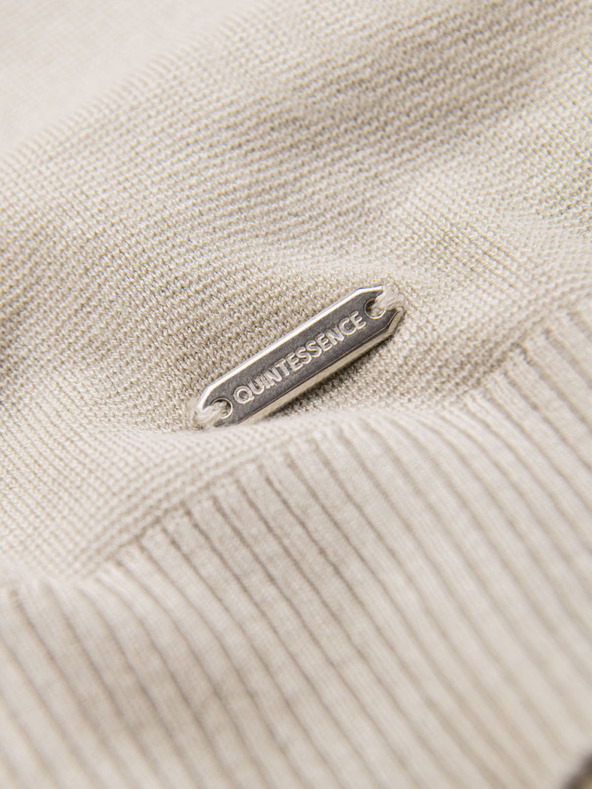 Ombre Clothing Herren klassisches Strickhemd mit gerippten Manschetten - hellgrau