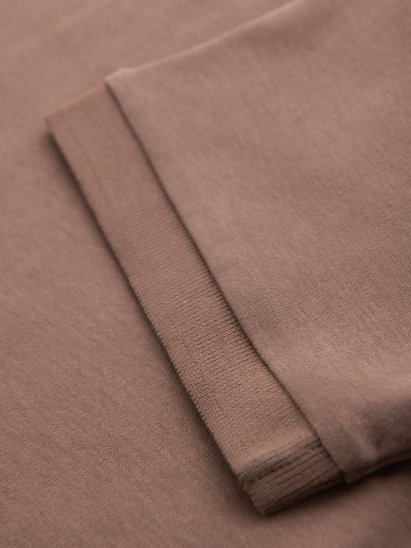 Ombre Clothing Herren-Poloshirt mit Reißverschluss - hellbraun