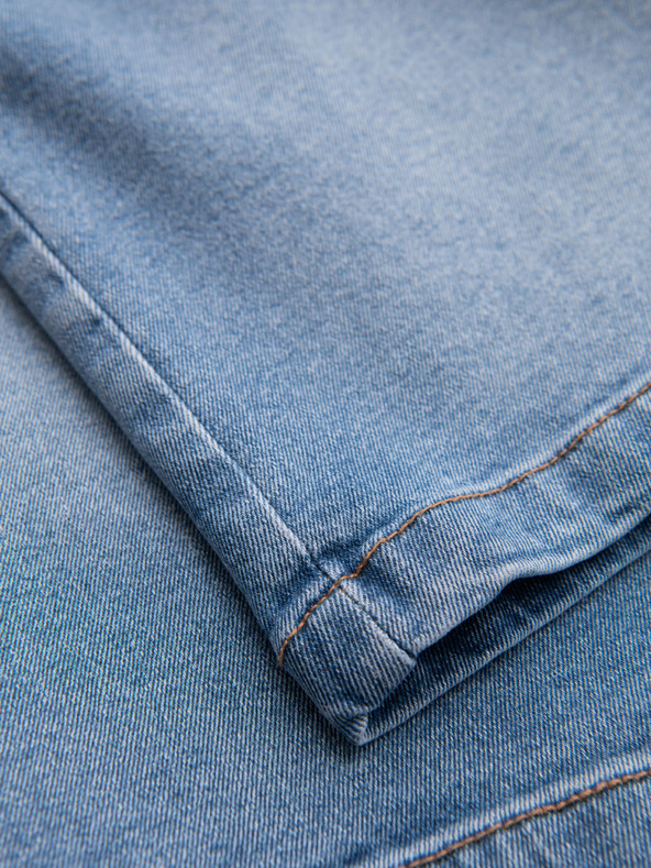 Ombre Clothing Herren-Jeanskurzhose in klassischer Passform - hellblau