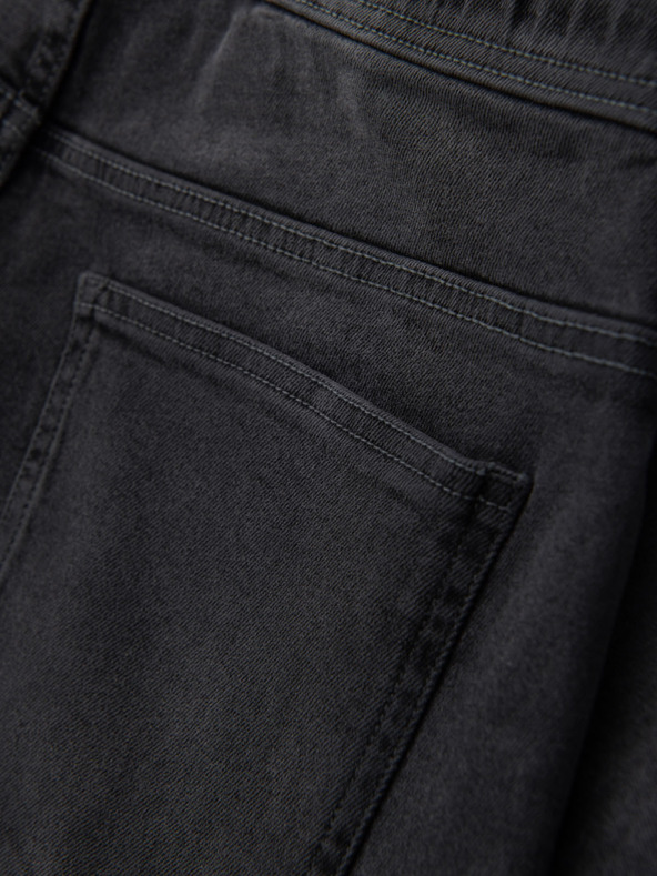 Ombre Clothing Herren-Shorts mit elastischem Bund und Wascheffekt - grau