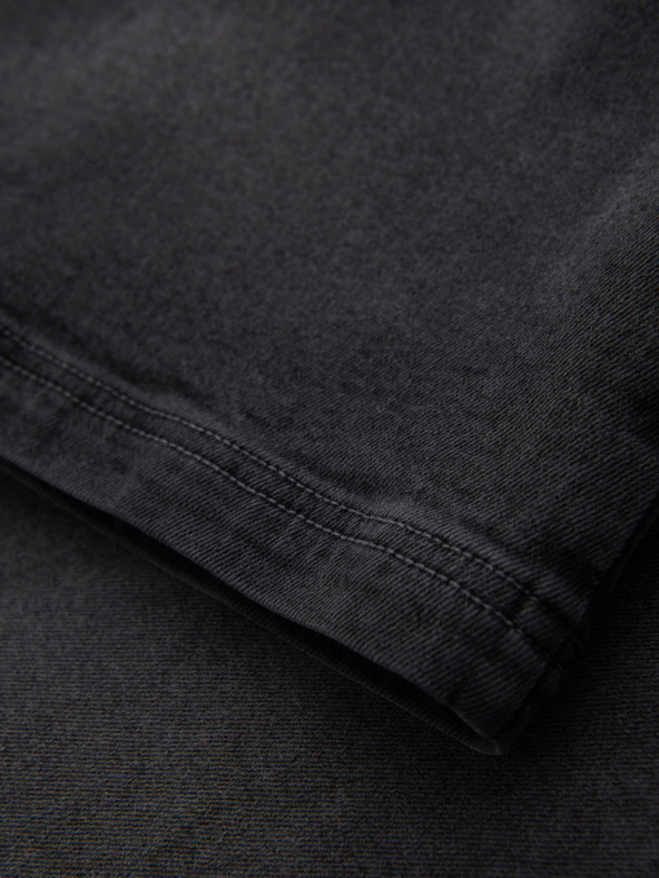 Ombre Clothing Herren-Shorts mit elastischem Bund und Wascheffekt - grau