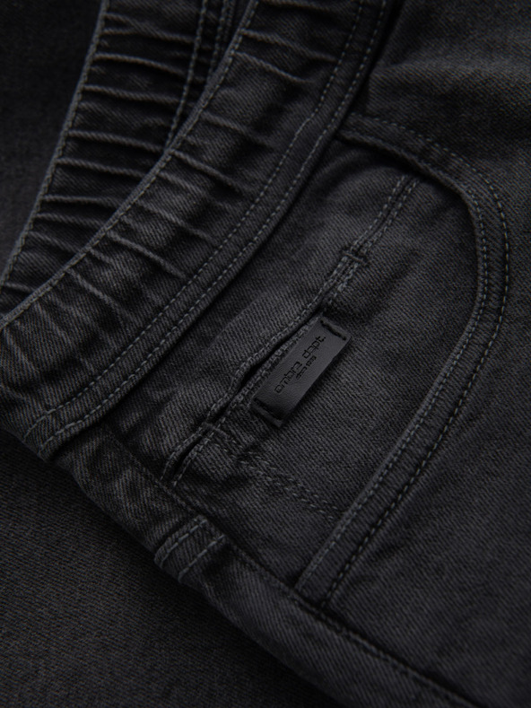 Ombre Clothing Herren-Shorts mit elastischem Bund und Wascheffekt - grau