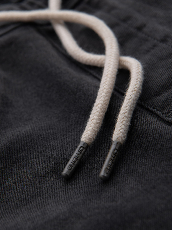 Ombre Clothing Herren-Shorts mit elastischem Bund und Wascheffekt - grau