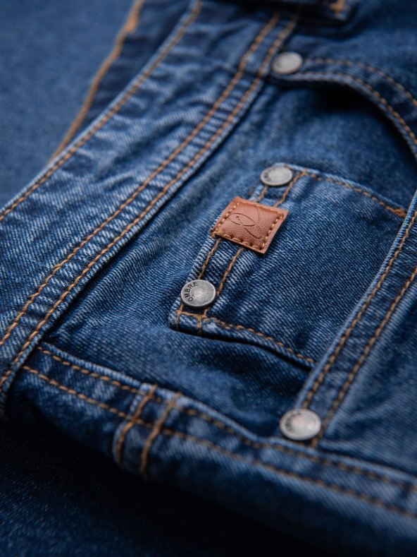 Ombre Clothing Herren-Jeansshorts im klassischen Schnitt - dunkelblau