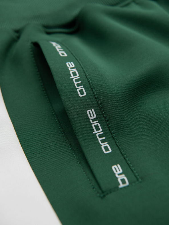 Ombre Clothing Herren-Jogginghose mit kontrastierendem Saum - dunkelgrün