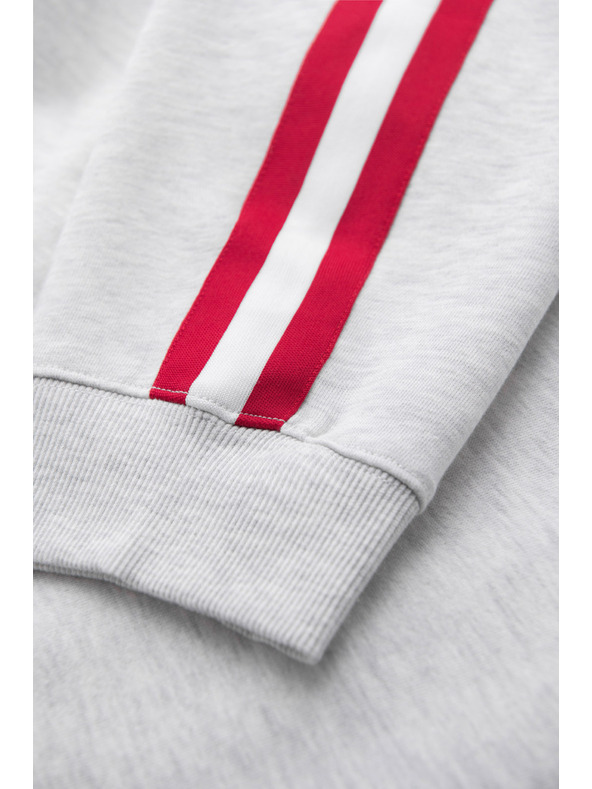 Ombre Clothing Herren-Jogginghose mit Saum und gerippten Beinabschlüssen - grau meliert