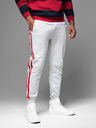 Ombre Clothing Herren-Jogginghose mit Saum und gerippten Beinabschlüssen - grau meliert