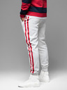 Ombre Clothing Herren-Jogginghose mit Saum und gerippten Beinabschlüssen - grau meliert