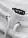Ombre Clothing Herren-Jogginghose mit Saum und gerippten Beinabschlüssen - grau meliert