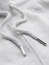 Ombre Clothing Herren-Jogginghose mit Saum und gerippten Beinabschlüssen - grau meliert